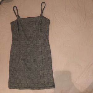 Fitted grey mini dress